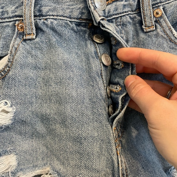 Aeropostale Boyfriend Short Distressed Jean Shorts Women’s Size 0 - Picture 5 of 10